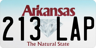 AR license plate 213LAP