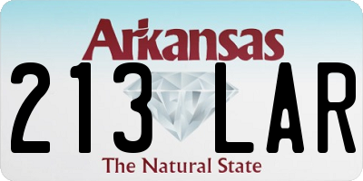 AR license plate 213LAR