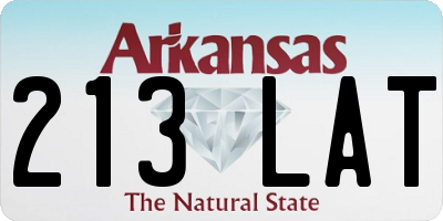 AR license plate 213LAT
