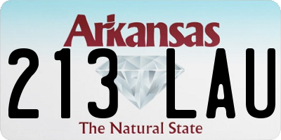 AR license plate 213LAU
