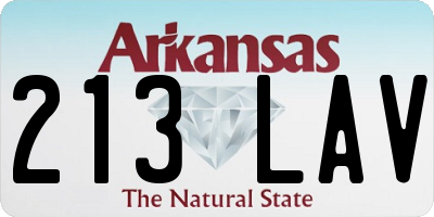 AR license plate 213LAV