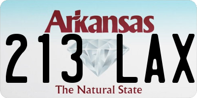 AR license plate 213LAX