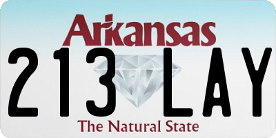 AR license plate 213LAY