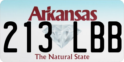 AR license plate 213LBB