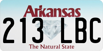 AR license plate 213LBC