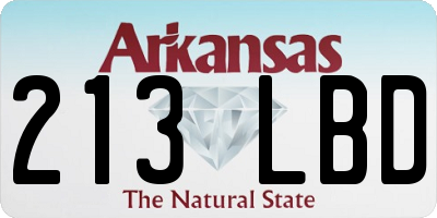 AR license plate 213LBD