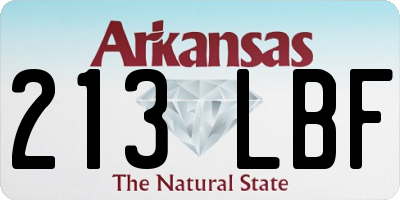 AR license plate 213LBF