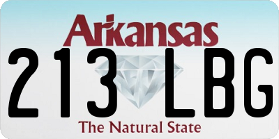 AR license plate 213LBG