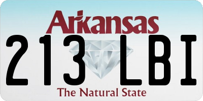 AR license plate 213LBI