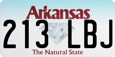 AR license plate 213LBJ