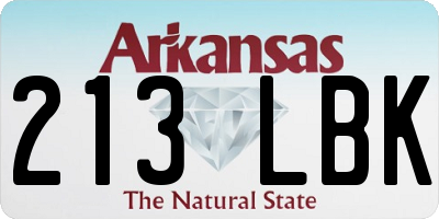 AR license plate 213LBK