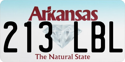 AR license plate 213LBL