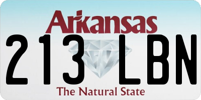 AR license plate 213LBN