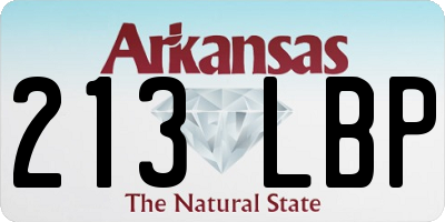 AR license plate 213LBP