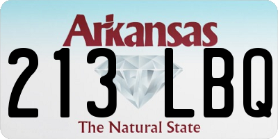 AR license plate 213LBQ