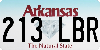 AR license plate 213LBR