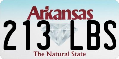 AR license plate 213LBS