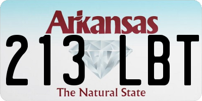 AR license plate 213LBT