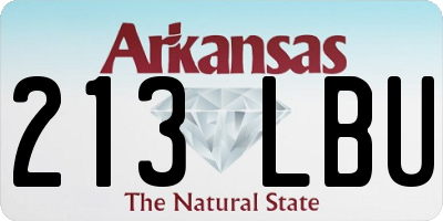 AR license plate 213LBU