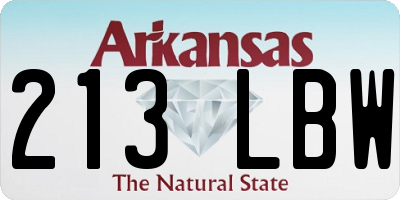AR license plate 213LBW