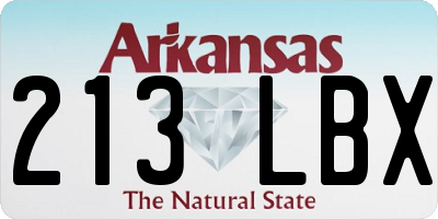 AR license plate 213LBX