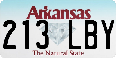 AR license plate 213LBY