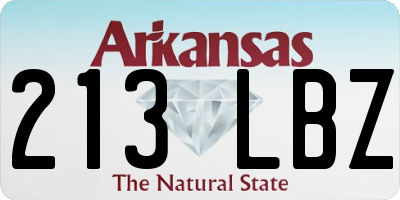 AR license plate 213LBZ