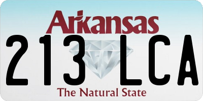 AR license plate 213LCA