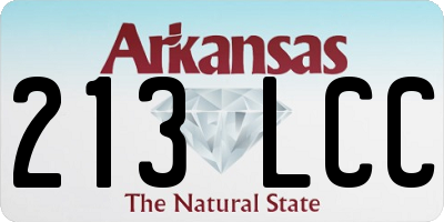 AR license plate 213LCC