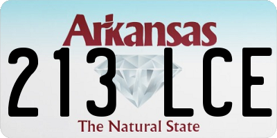 AR license plate 213LCE