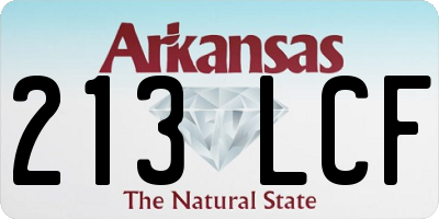 AR license plate 213LCF