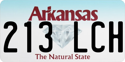 AR license plate 213LCH