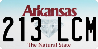 AR license plate 213LCM