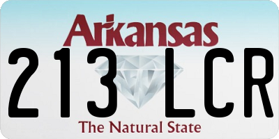 AR license plate 213LCR