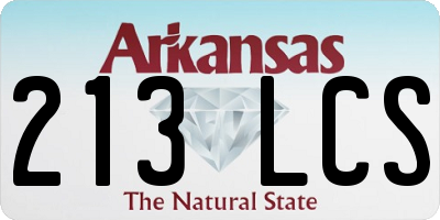 AR license plate 213LCS