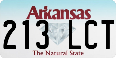 AR license plate 213LCT