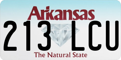 AR license plate 213LCU