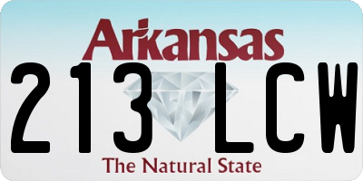 AR license plate 213LCW