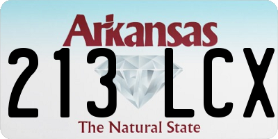AR license plate 213LCX