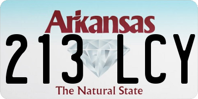 AR license plate 213LCY