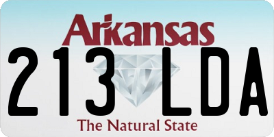 AR license plate 213LDA