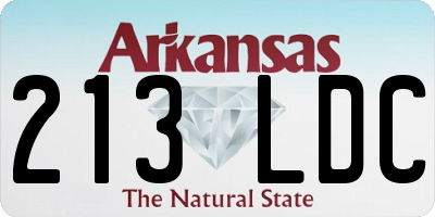 AR license plate 213LDC