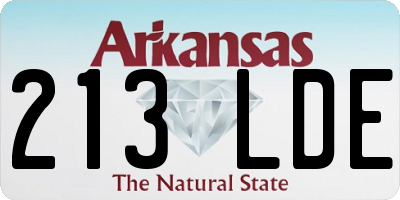 AR license plate 213LDE