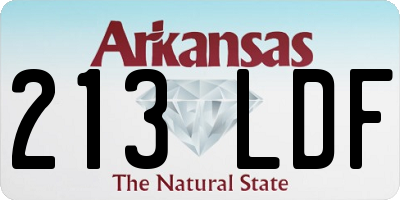 AR license plate 213LDF