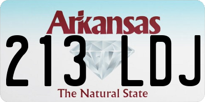 AR license plate 213LDJ
