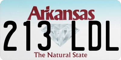 AR license plate 213LDL