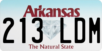 AR license plate 213LDM