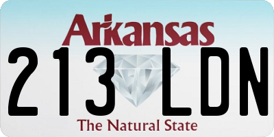 AR license plate 213LDN