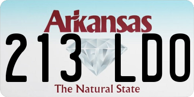 AR license plate 213LDO