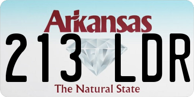 AR license plate 213LDR